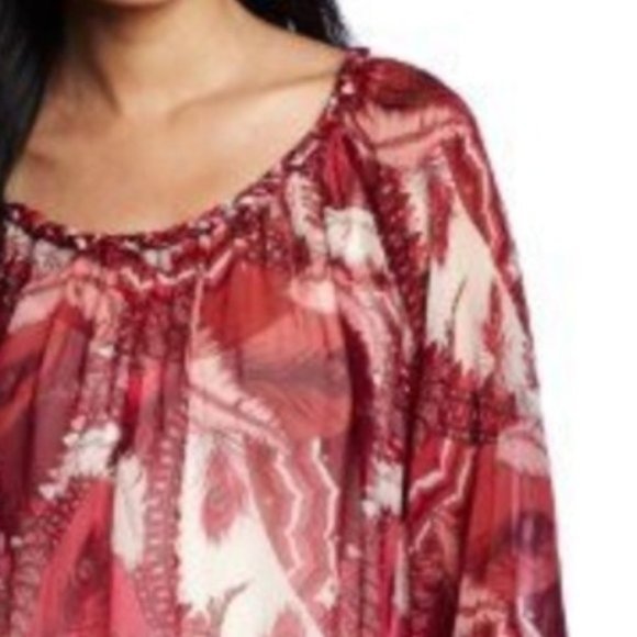 NWOT Lucky Brand feather detail tank size XS (J22) - Picture 2 of 4